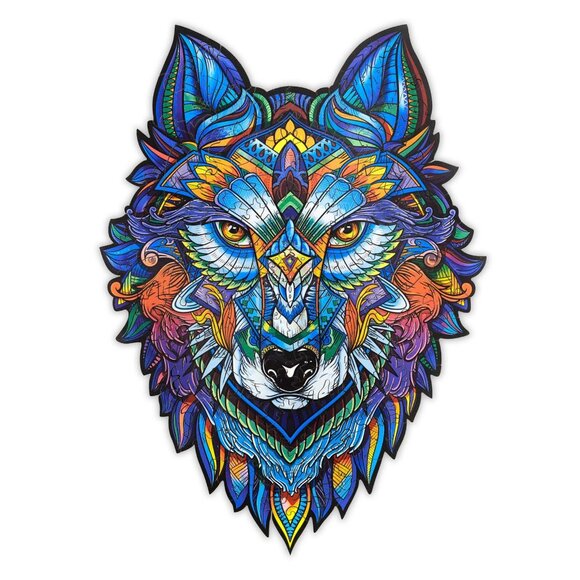 Suvira Animal Wooden Puzzle - Engaging, Educational, and Eco-Friendly Ware wolf - Picture 2 of 9